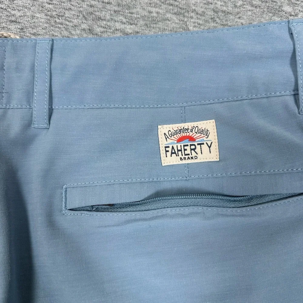 Faherty Shorts Men's Size 35 Blue All Day Hybrid Drawstring Beach Golf Outdoor